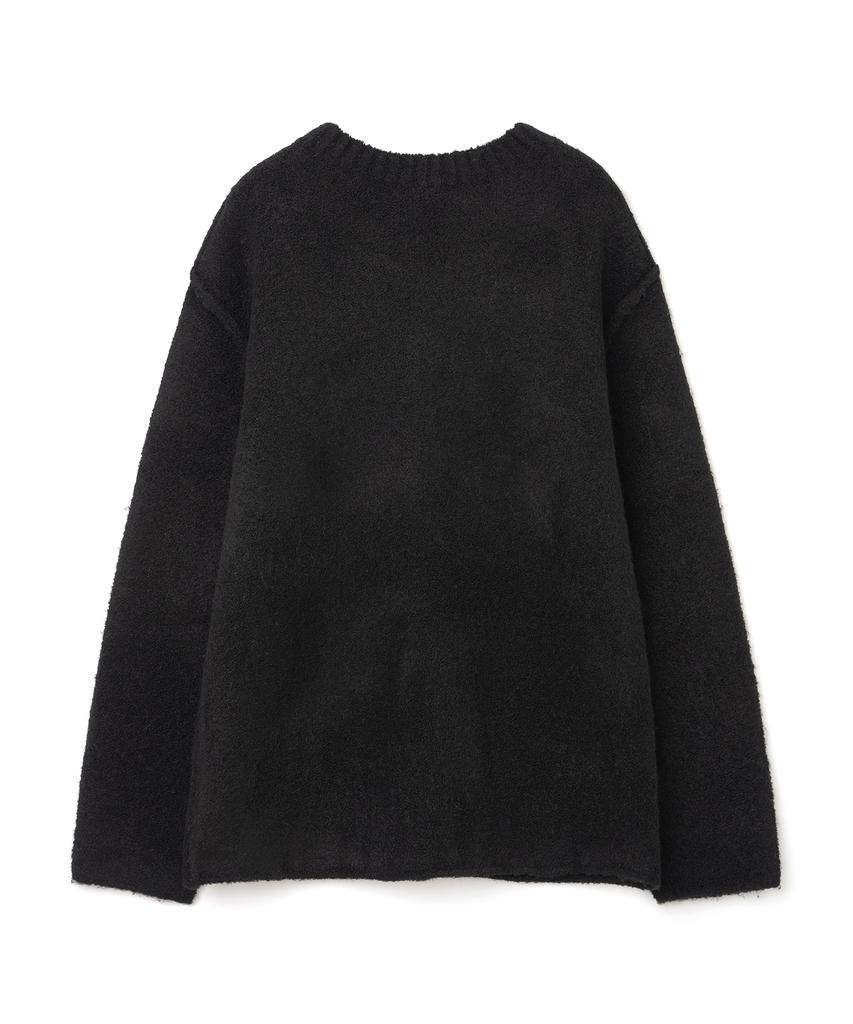 MILLO WOMEN Boucle Square Pullover Knit [Black]