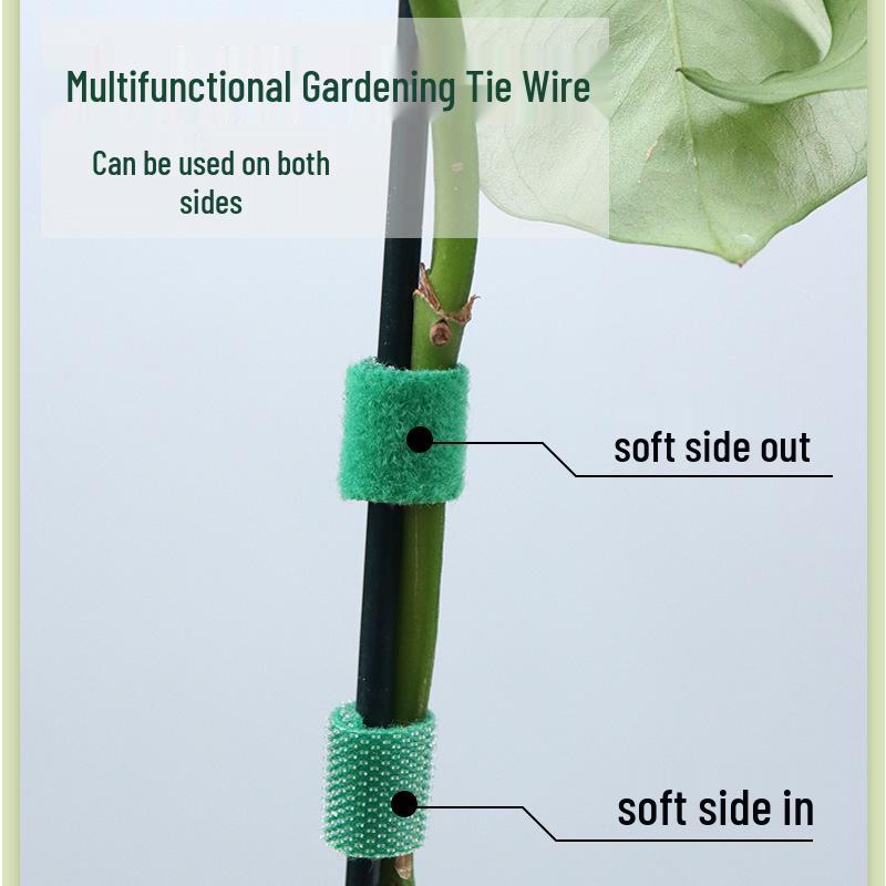 Green Plant Magic Tape: Adjustable Hook and Loop Binding Strap for Shaping and Supporting Plants.