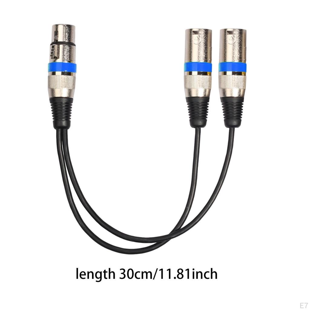 Splitter Cord, 1 XLR Female to 2 Male Y Cable, 30cm for Equelizer