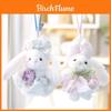 Plush Bunny Keychain With Flower Design For Girls Gift Collection