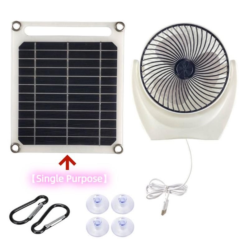 New Portable Solar Panel Multipurpose Solar Powered Fan Outdoor 6W Solar Charger