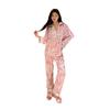 Ice Silk Pajamas for Women's Spring and Summertime New Ice Silk Women's Letter Set Style Pajamas Set