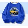 Off Road Cartoon Car Print Graphic Tops for Women, Spring Autumn Women's Long Sleeve Pickup Truck Tees