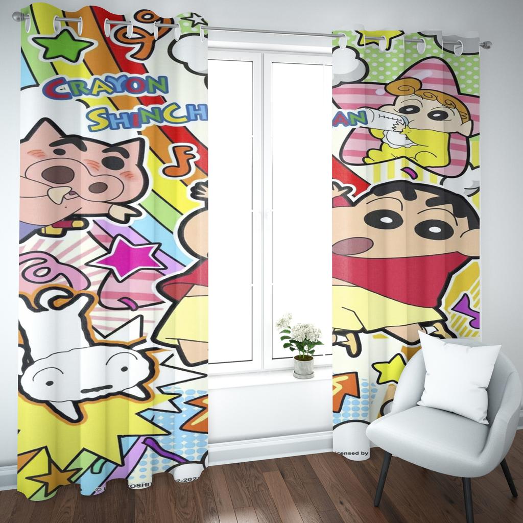 Cartoon Crayon Shin-chan Curtain Home Printing Curtains Living Room Children Bedroom Style Decoration Window Blackout