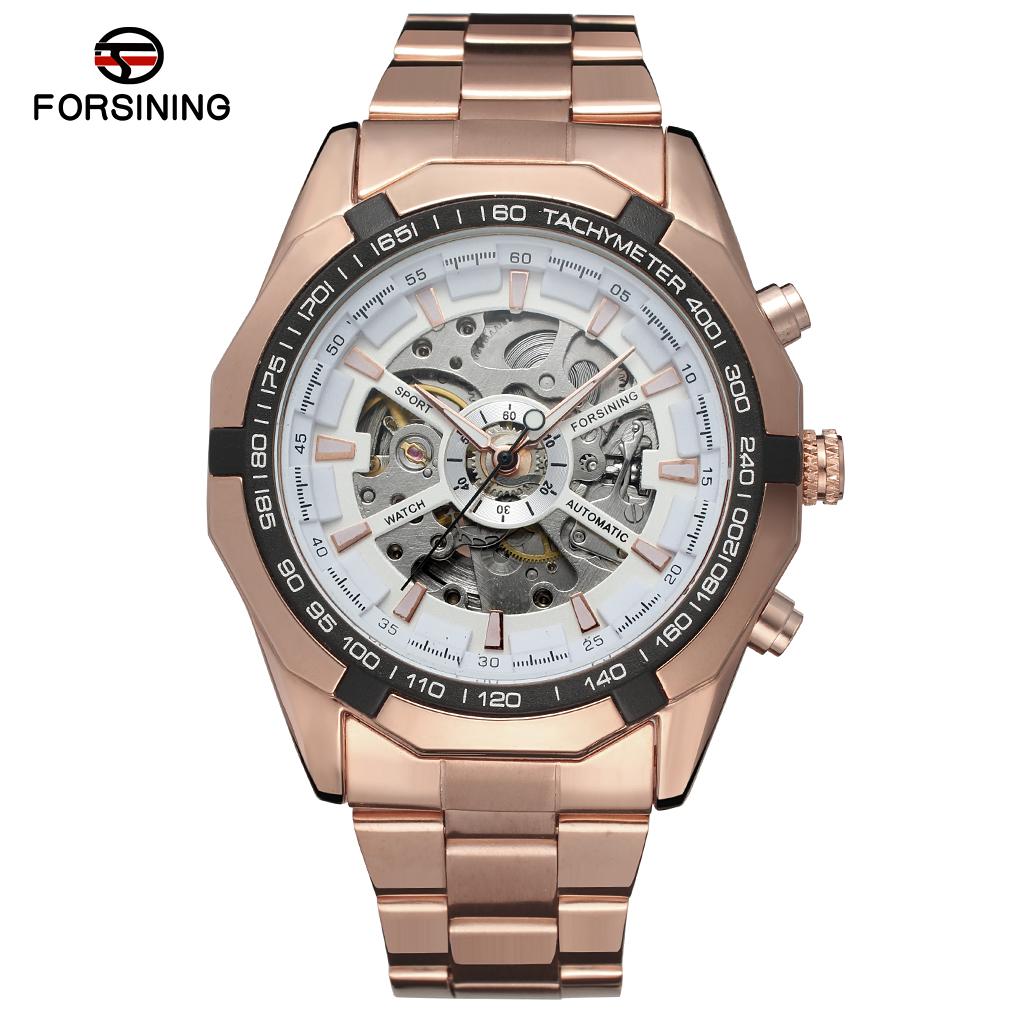 Forsining Chinese Relogio Forsining Montrepourhomme Stainless Steel Bracelet Mechanical Skeleton Automatic Watch Wristwatch Man