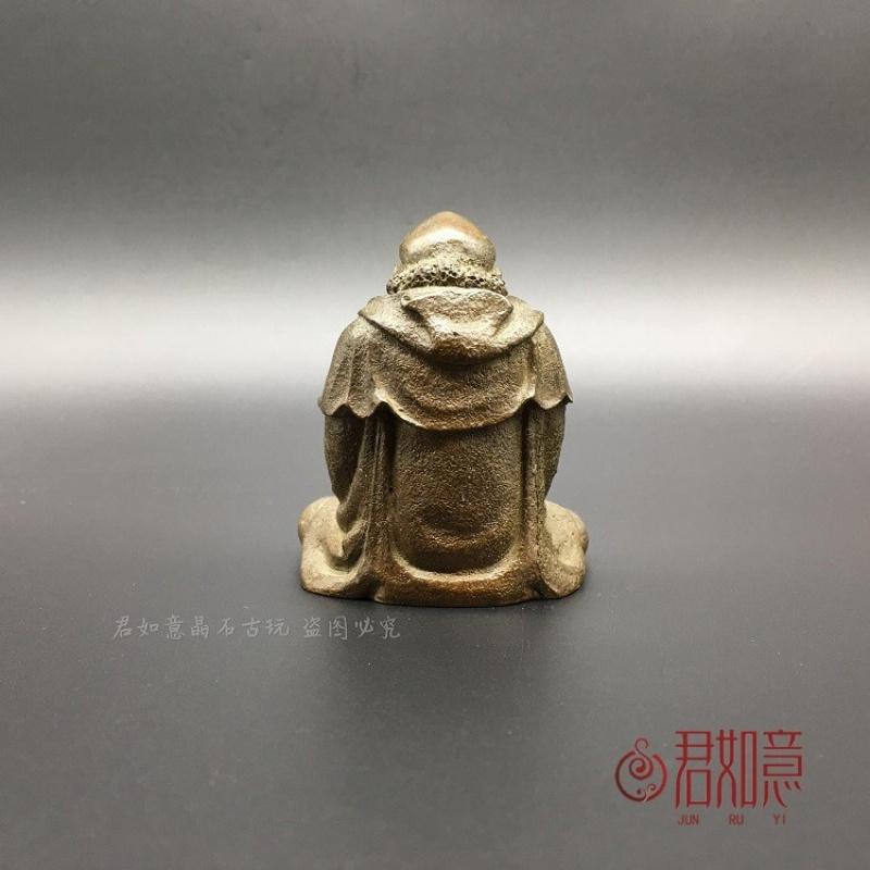 Patriarch Small Ornament Solid Bodhidharma Bronze Buddha Statue Exquisitely Carve