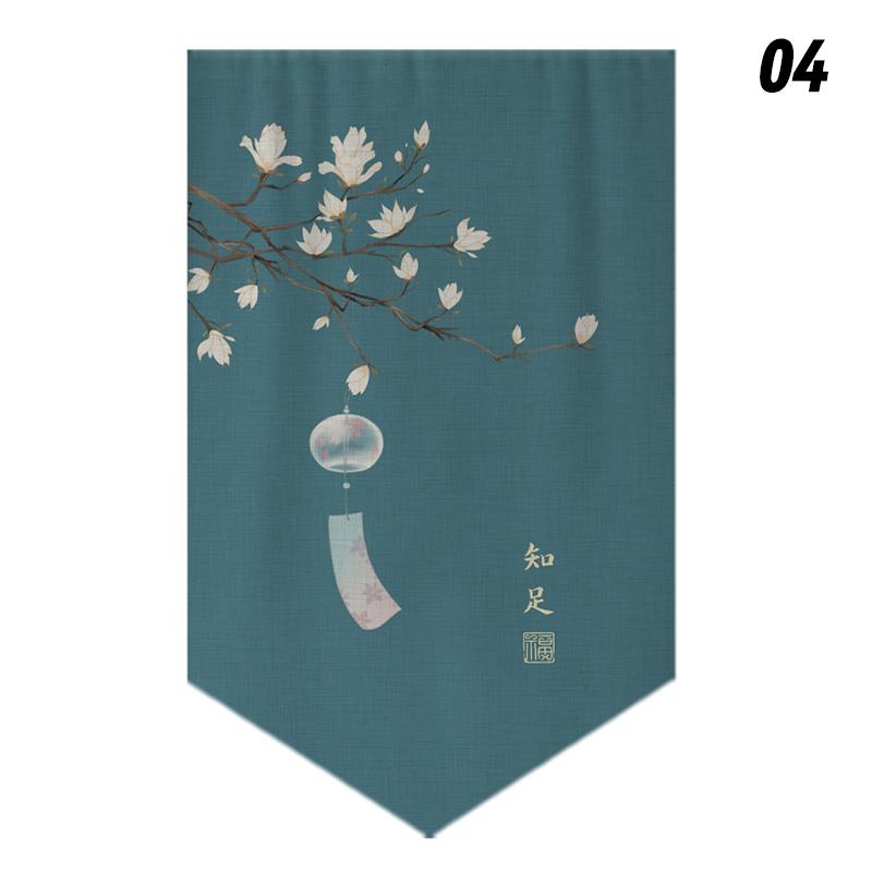 Chinese Style Door Head Half-curtain Noren Izakaya Bistro Bar Restaurant Decor Short Curtains Living RoomKitchen Porch Partition