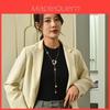 Fashion Heart Shape Pearl Crystal Long Necklace For Women With Zircon Decor