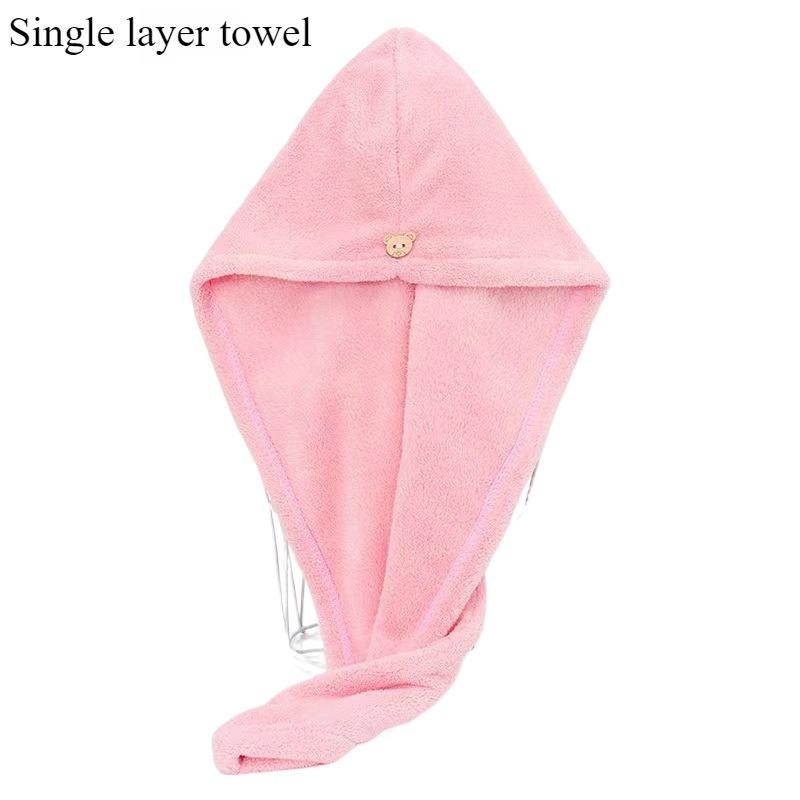 1pc Ultra-Absorbent Microfiber Hair Towel - Double-Layered, Quick-Dry Design - Ideal for Shower, Gym & Spa Use