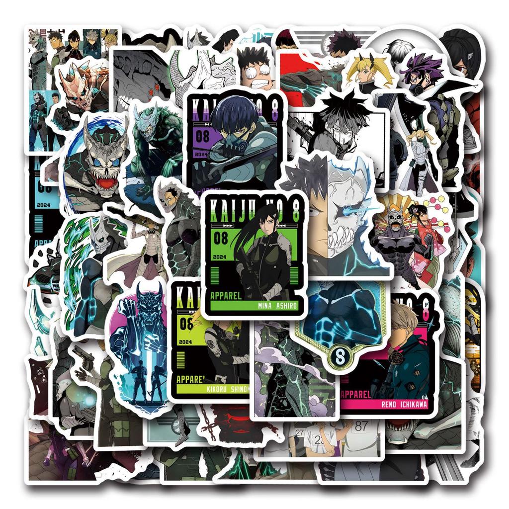 55 Kaiju No. 8 Anime Graffiti Stickers - DIY Decor for Water Bottles & Suitcases