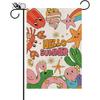 Coastal-Themed Garden Flag Featuring a Flamingo And Starfish, Perfect for Summer Outdoor Decor, Measuring 12 by 45.72 Cm And Designed for Double-Sided