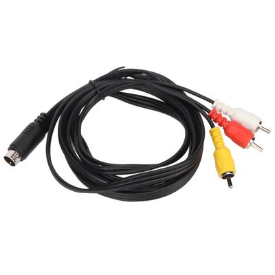 Mini DIN 9 Pin - 3 RCA Kablo Erkek - Erkek Nikel Kaplamalı Ses Video Kompozit Kablo TV AV için