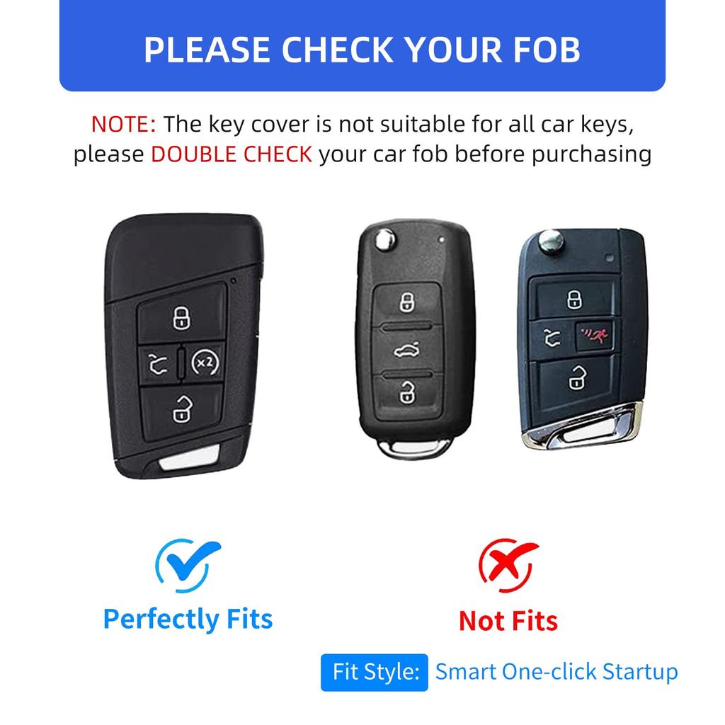 TPU Key Fob Cover Case for Volkswagen VW Atlas Golf Alltrack Atlas Jetta Passat Arteon iguan Smart 5 Buttons Key Fob Accessories
