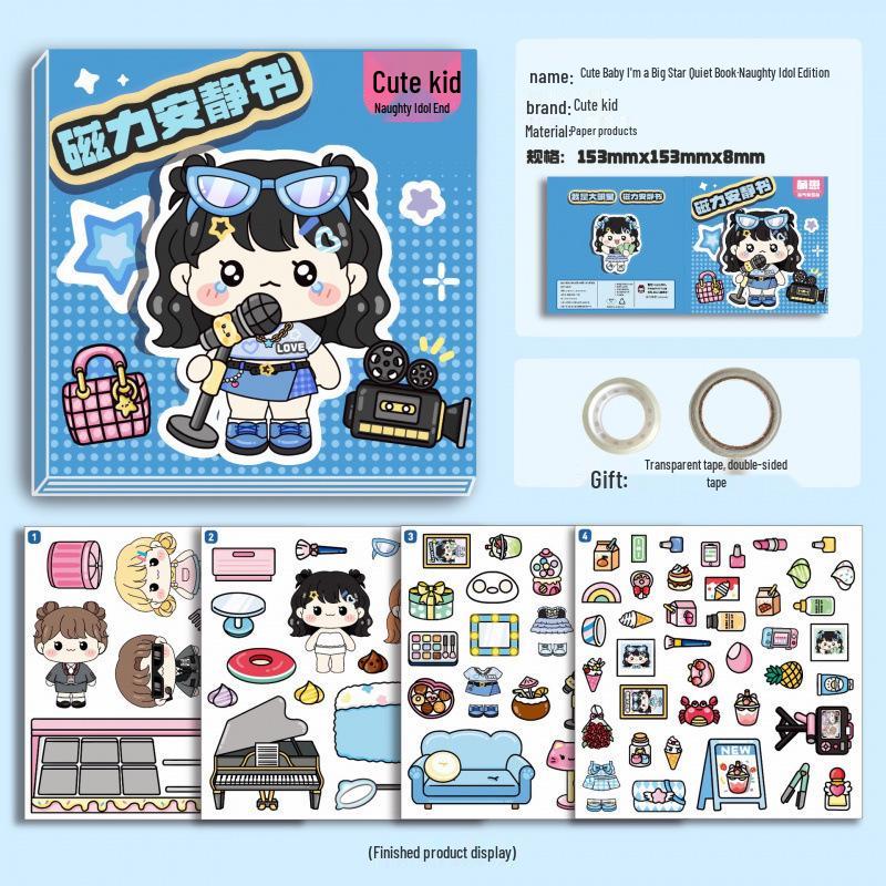 

I Am a Big Star: Magnetic Quiet Book - Handmade No-Cut Sticker Toy for Girls with Free Shipping