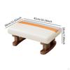 Foot Rest with Wooden Legs Rectangle Step Stool Padded Small Ottoman for Couch