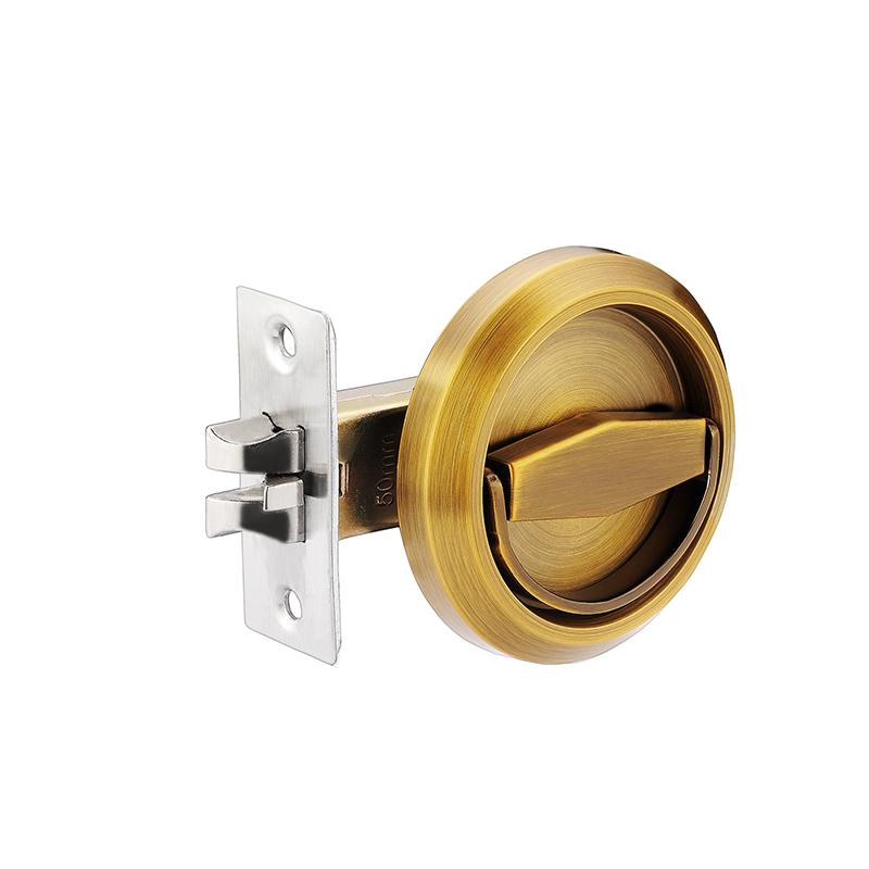 Скрытая дверная ручка-замок Невидимая утопленная Односторонняя ручка-кольцо Замок из нержавеющей стали