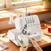 Serger Overlock Sewing Machine, 1250 Stitches Per Minute, 2-3-4 Thread Capability, 0.7-2 Adjustable Differential Feed, with Free Arm and LED Light,