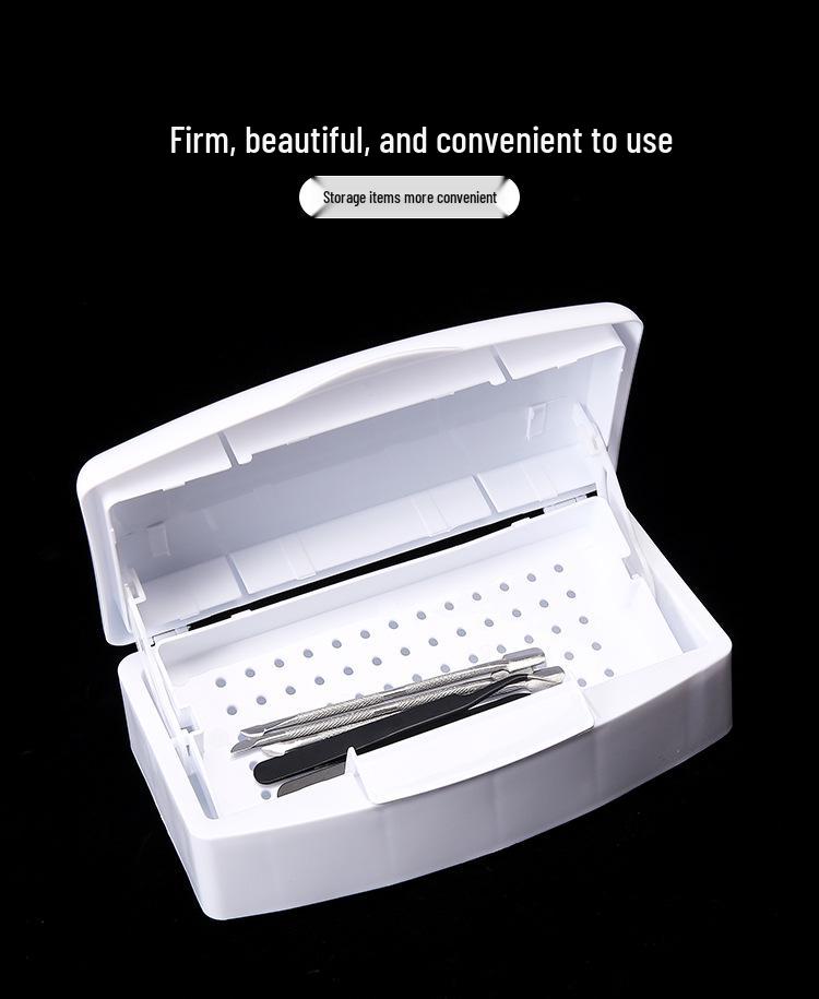 Nail Tool Alcohol Disinfection Box for Beauty and Cleaning