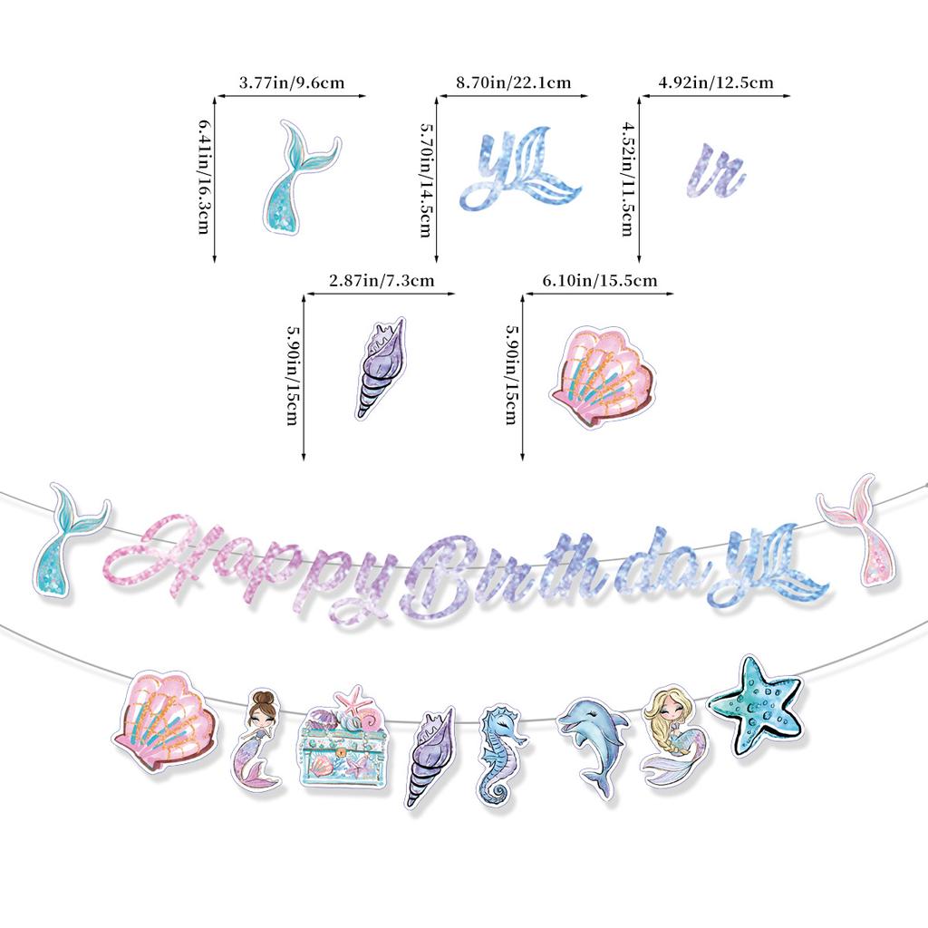 Children'S Birthday Party Decoration Flag Pulling Boys And Girls Birthday Arrangement Banner Flag Pulling