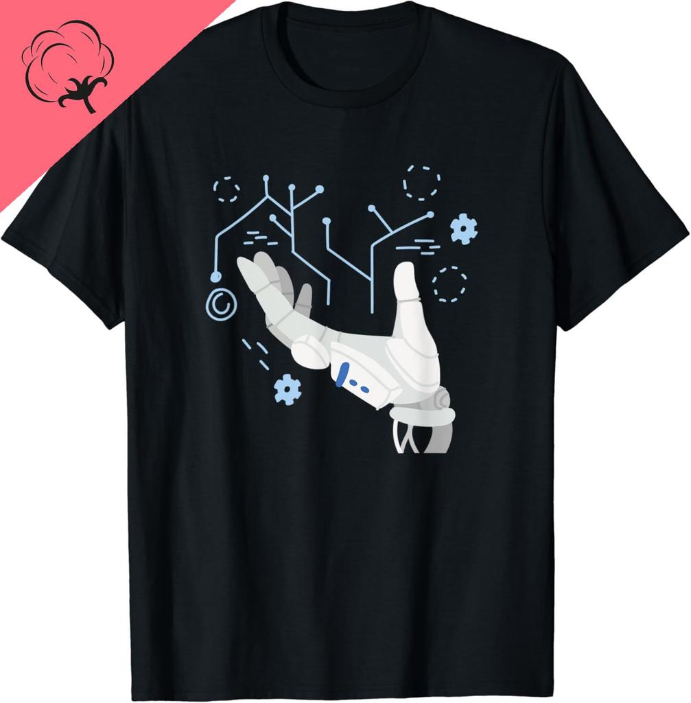 Deep Learning Robot Hand AI Programming Engineer Gaming TShirt Cotton Unisex Summer Streetwear Clothes Tops Graphic T Shirts