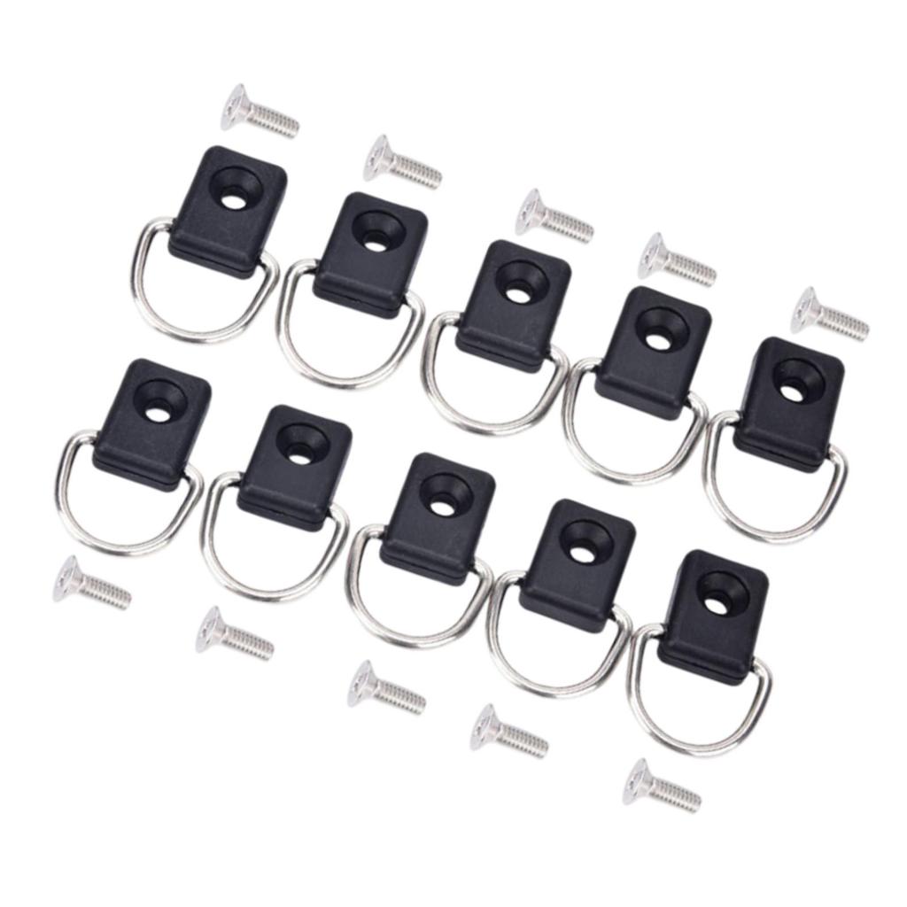 Kayak D Rings Buckles Lightweight Rope Buckle Safety Tie Down Loop, Deck Fitting Accessory
