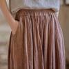 Johnature Women Vintage Wide Leg Pants Elastic Waist Solid Color Trousers Summer Loose Casual Female Pants