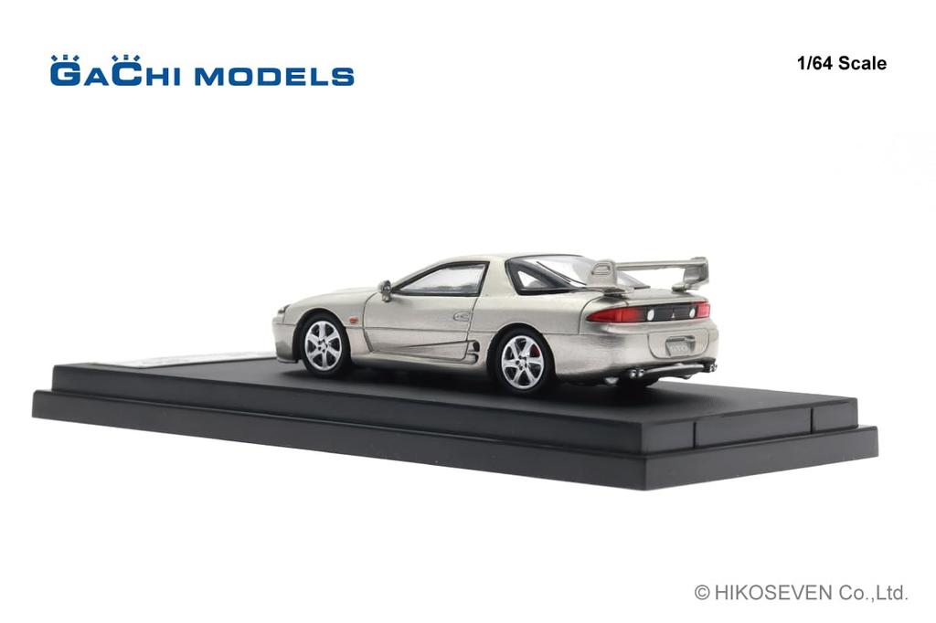 Hiko Seven GACHI MODELS 1/64 Mitsubishi GTO (1998) Hamilton Silver Finished Product GM64001SL