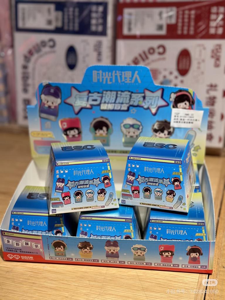 Link Click Retro Trend Series Original Keycap Blind Box Trendy Doll Desktop Ornament Collection Toy Valentine Gift