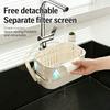 Hanging Foldable Expandable Sink Colander Kitchen Food & Fruit Residue Filter Basket Space-Saving Sink Strainer for Home Kitchen