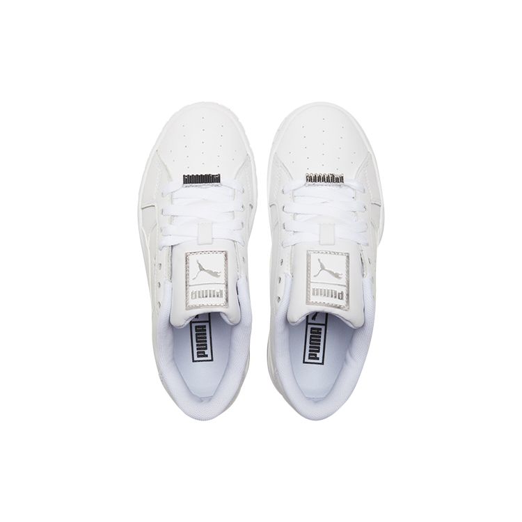 Puma Cali Star Metallic - Bílo-stříbrné dámské tenisky 380219-01