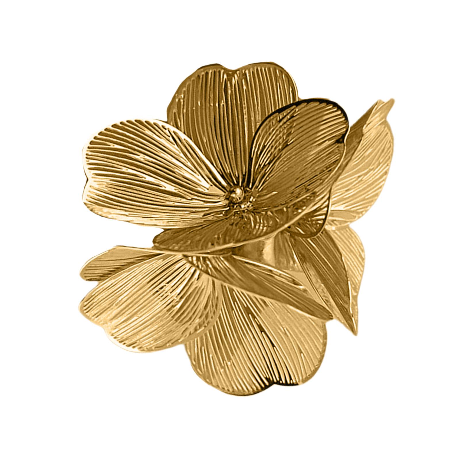 

Корейские модные кольца на указательный палец для женщин с уникальным дизайном «водопад», «рыбий хвост» и сверкающим цветочным акцентом для повседневной носки B золотой