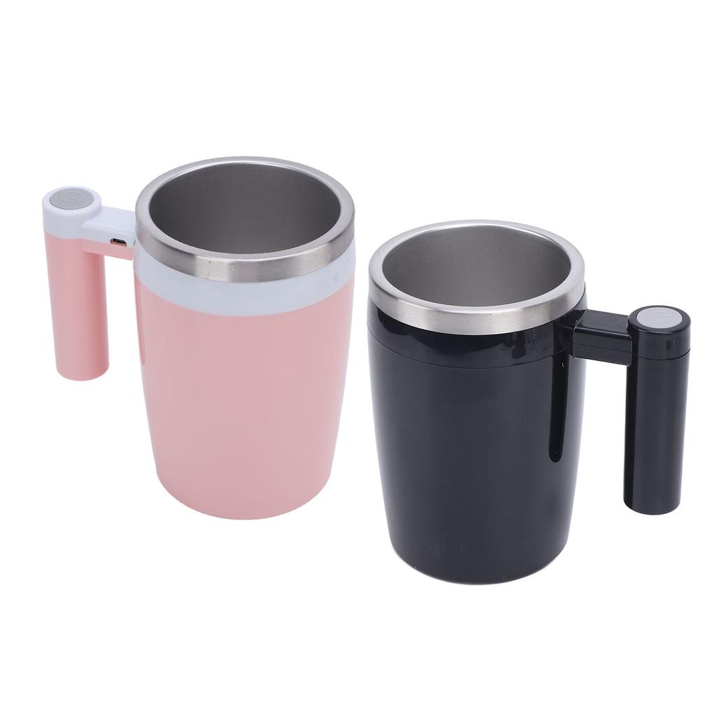 380ml Elektrischer Mischbecher Wiederaufladbarer Edelstahl Selbstmischender Rührbecher für Kaffee Tee