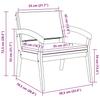 Garden Chair with Cushion 2 Pcs Oil Natural Solid Acacia Wood