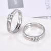 2pcs 925 Sterling Silver Couple Rings Zircom For Women Man Exquisite Student Girlfriend Silver Jewelry Accessories Wedding
