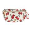 Bethany 22 Cherry Print Pebble Leather Chest Bag Women Bags White CB610-B4HA