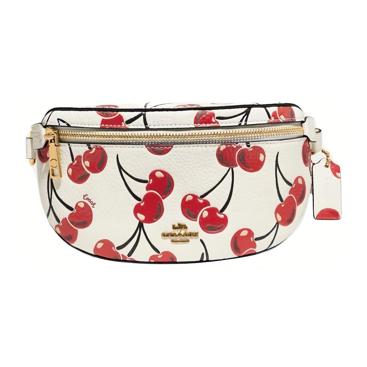 Coach Bethany 22 Cherry Print Pebble Leather Chest Bag Women bags White CB610-B4HA Basic Set BagDust Bag 26460₽