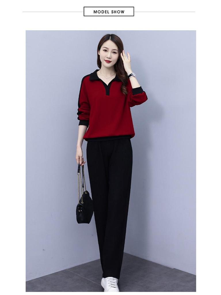 2024 Women's Fashionable Two-Piece Sportswear Set - Stylish, Age-Reducing Autumn Collection