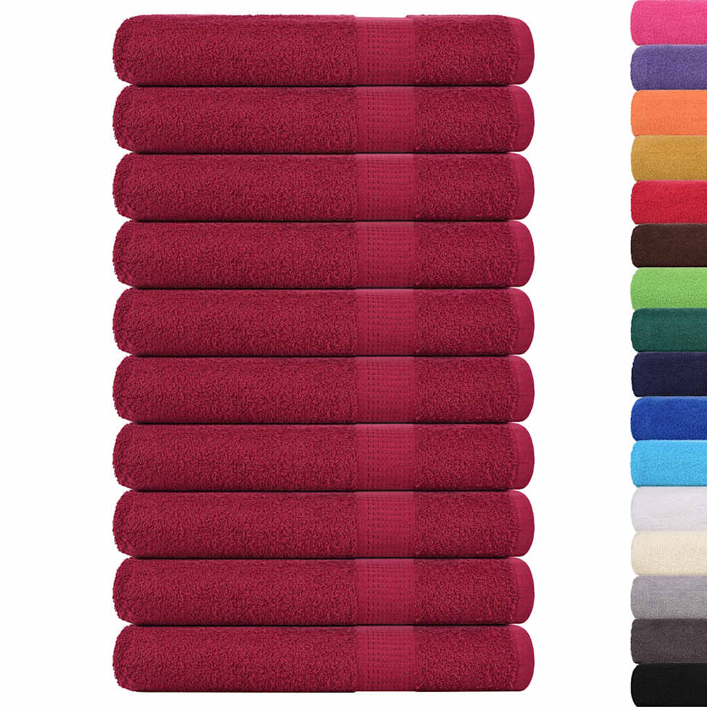 Sauna Towels FROGN 10 pcs. Burgundy 80 x 200 cm 360 g m²
