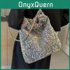 Chic Gender Neutral Large Tote Bag For Women With Stunning Sequin Detail For Everyday Use