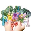 Spring DIY Transparent Flower Lamination Film: Upgraded Tassel Dried Flower Bookmark Kit