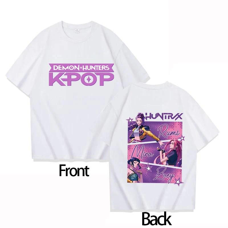 Hot Sale Boys Girls T-shirt Movie KPOP Demon Hunter RUMI O-Neck Women Men Short Sleeve Comfortable Soft Loose Casual Oversized Summer New Tee