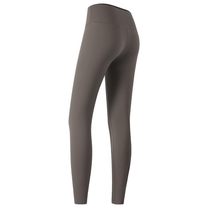 Lycra yoga pants summer nude casual sports fitness pants high waist abdomen no embarrassment line tight yoga clothes women