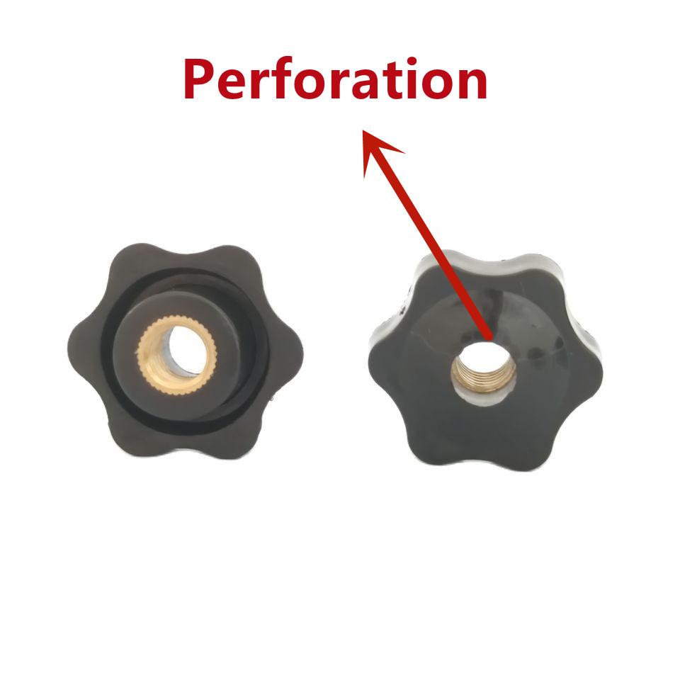 

5PCS M4 M5 M6 M8 M10 M12 Plum Hand Tighten Nuts Handle Thread Mechanical Black Thumb Nuts Clamping Knob Manual Nuts Perforated M6 32