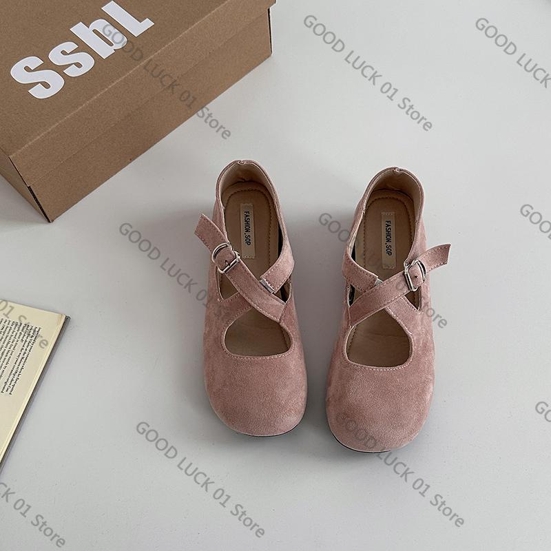 

Мода 2025 Новые туфли Мэри Джейн с ремешком-перекрестием, Модные слипоны, Обувь на внутренней платформе, Женские уличные туфли для платья 40 розовый