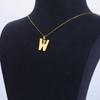 Stainless Steel Heart Initial Letter Necklace for Women Gold Plated Alphabet Pendant Necklaces Vintage Waterproof Jewelry Gifts
