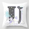 Cute Cartoon Alphabet Print Dolphin Star Pillowcase Sofa Cushion Bedside Backrest Pillow Case Baby Room Pillow Covers Decorative