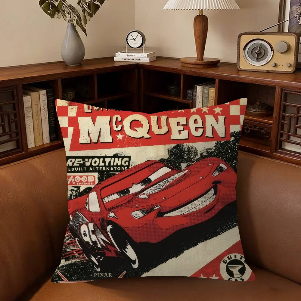 Pillow Cushion Cover Pillowcase Living Room Sofa Home Decor Customized Cartoon Car Lightning mOVIE McQueen