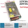 Dual-Output Voltage Switching Power Supply: 5V/12V/24V, 60W/120W/200W