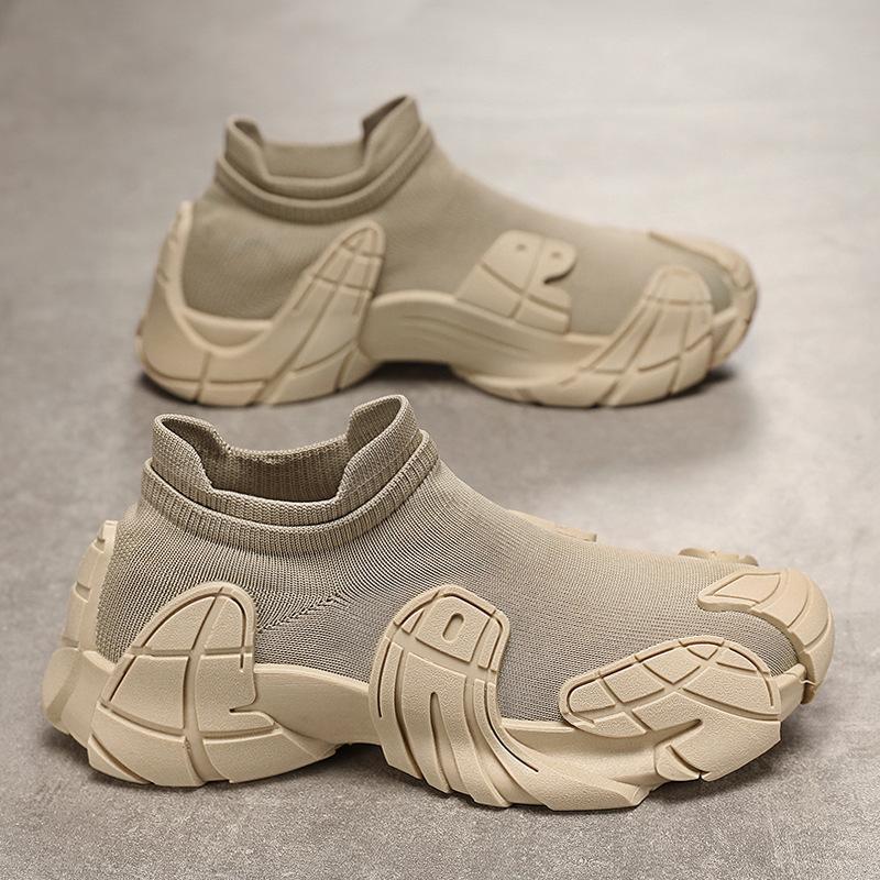 New couple flying woven mecha shoes octopus socks shoes platform sports shoes casual running dad shoes