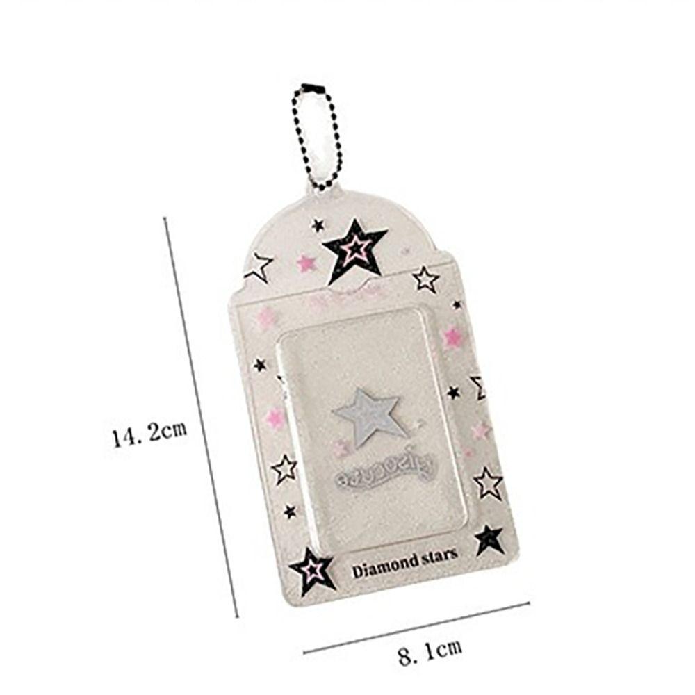 Cute Acrylic Card Holder 3 Inch Kawaii Photos Protective Cover Cartoon ID Card Card Holder Student